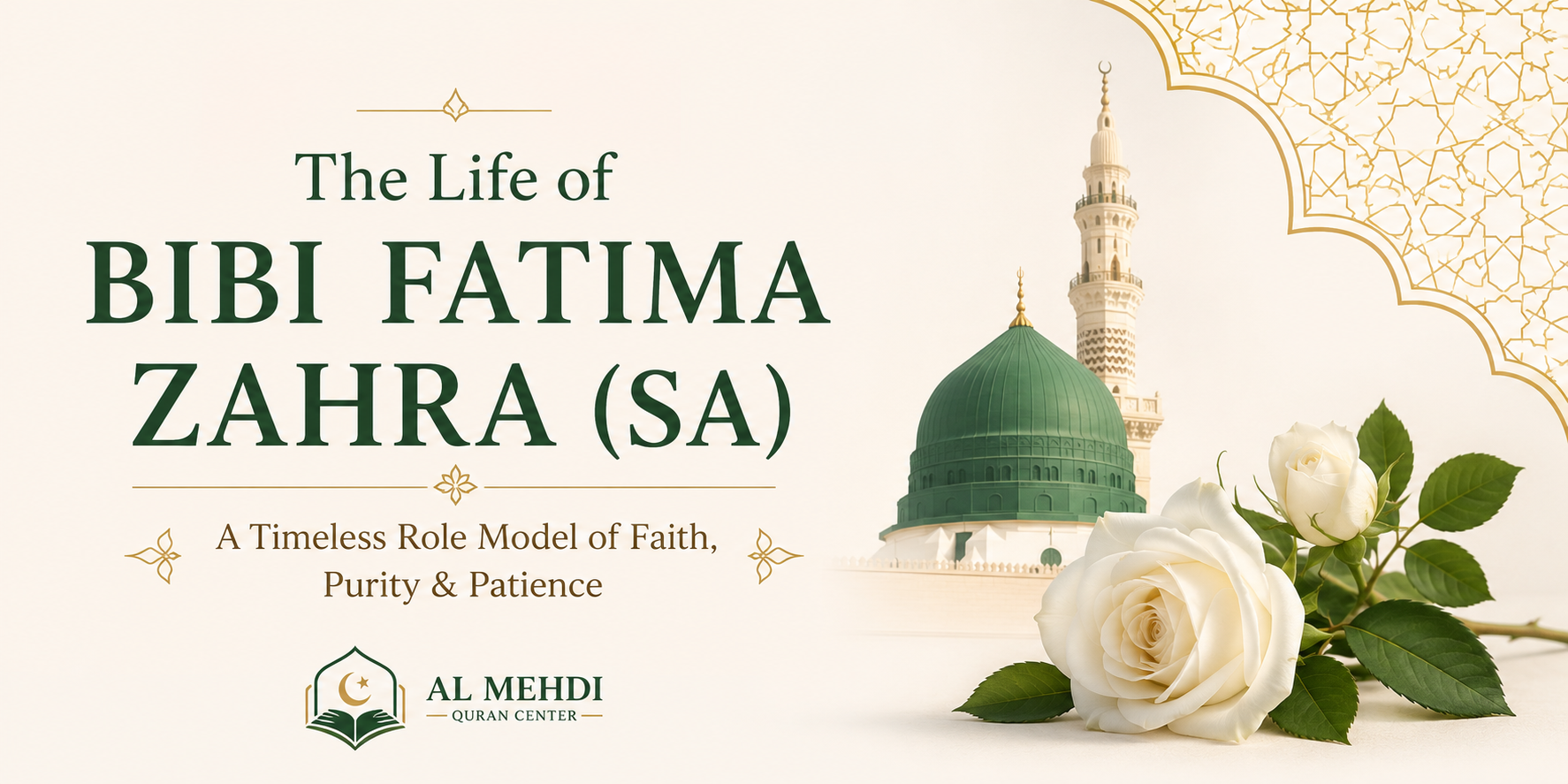 A beautiful illustration of Bibi Fatima Zahra (SA) symbolizing her faith, modesty, devotion, and honoredstatus in Islam according to the teachings of the Holy Quran and Ahlulbayt (A.S.) 