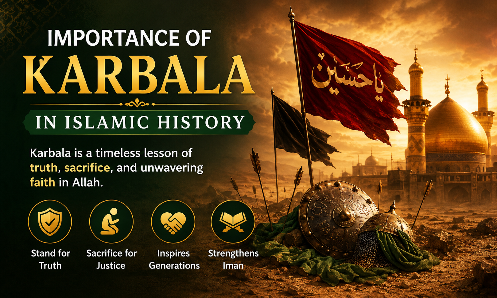 The Battle of Karbala remains a timeless symbol of faith, sacrifice, justice, and resistance against oppression, inspired by the legacy of Imam Hussain (A.S.).
