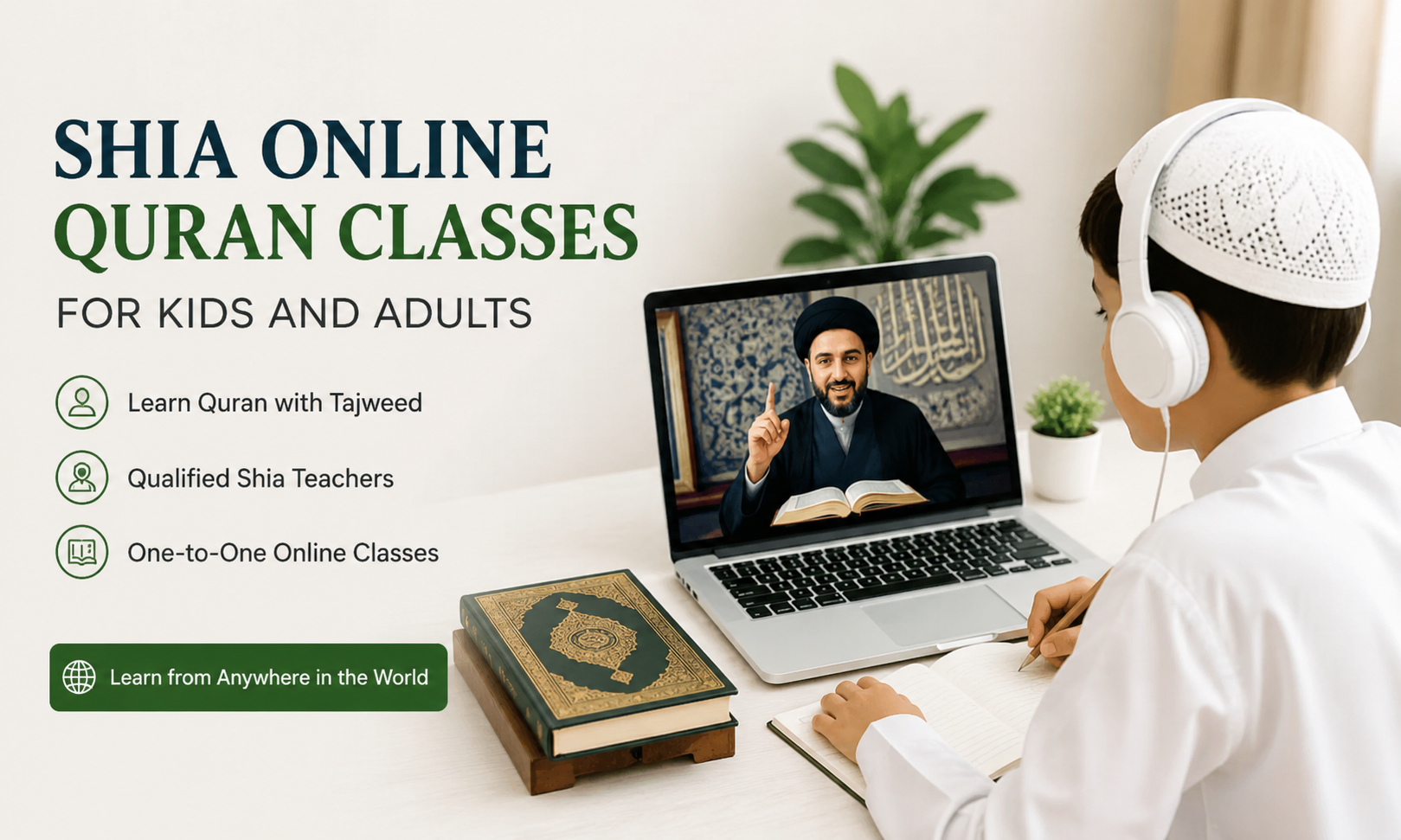 Shia Online Quran Classes for Kids and Adults with qualified Shia Quran teacher
